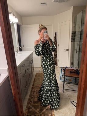 AGUA BY AGUA BENDITA Almendra ruffled floral-print cotton maxi dress